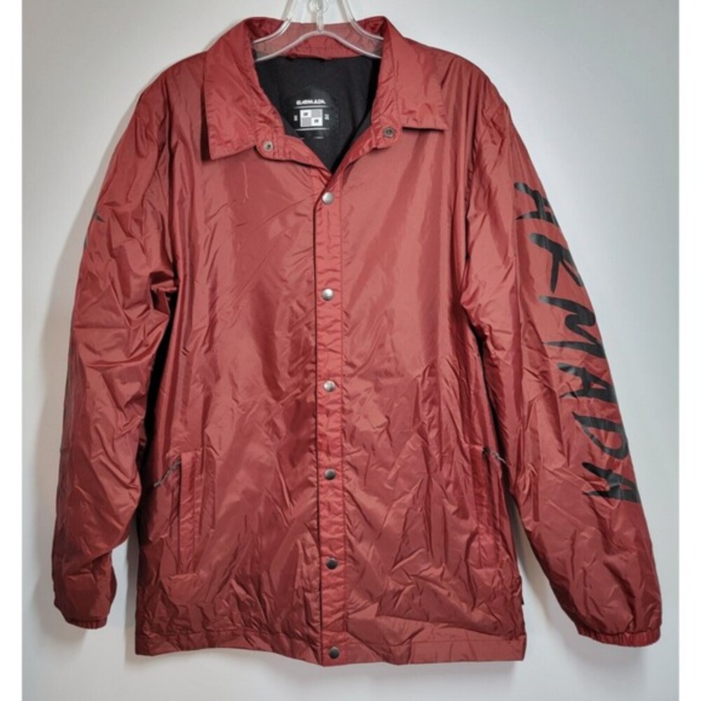 Armada Ski Jacket Men's Red Long Sleeve Full-Snap